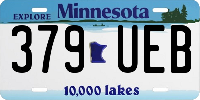 MN license plate 379UEB