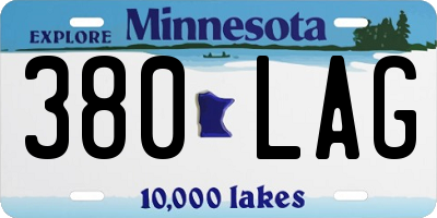 MN license plate 380LAG