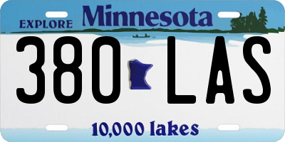 MN license plate 380LAS