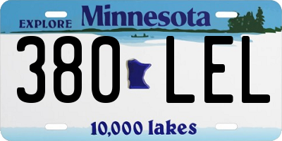 MN license plate 380LEL