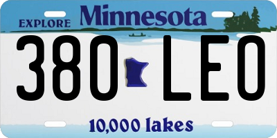 MN license plate 380LEO