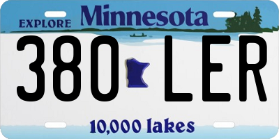 MN license plate 380LER
