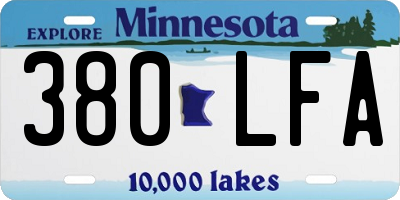 MN license plate 380LFA