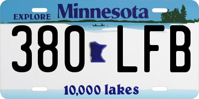 MN license plate 380LFB