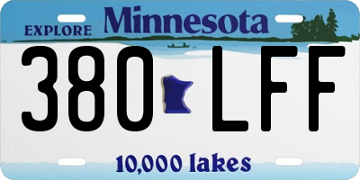 MN license plate 380LFF