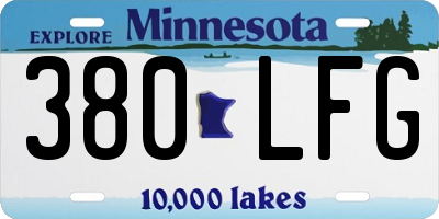 MN license plate 380LFG