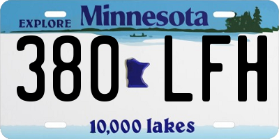 MN license plate 380LFH