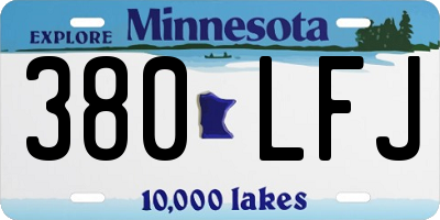 MN license plate 380LFJ