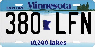MN license plate 380LFN
