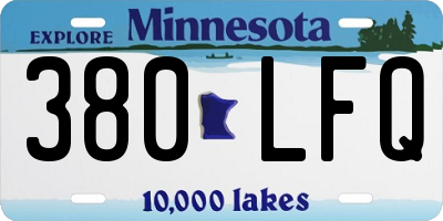 MN license plate 380LFQ