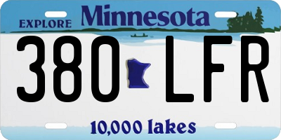 MN license plate 380LFR