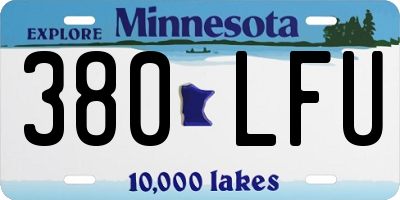 MN license plate 380LFU