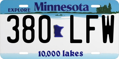 MN license plate 380LFW