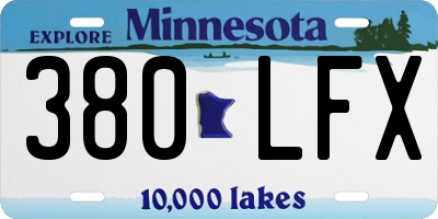 MN license plate 380LFX