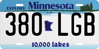 MN license plate 380LGB