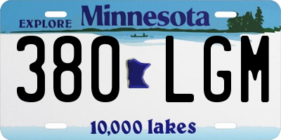 MN license plate 380LGM
