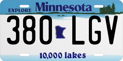 MN license plate 380LGV