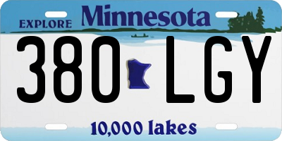 MN license plate 380LGY