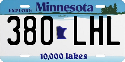 MN license plate 380LHL