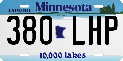 MN license plate 380LHP