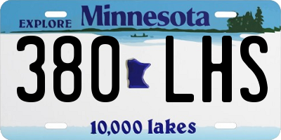 MN license plate 380LHS