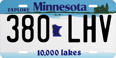 MN license plate 380LHV