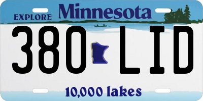 MN license plate 380LID