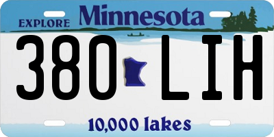 MN license plate 380LIH