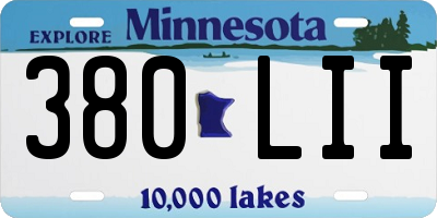 MN license plate 380LII
