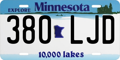 MN license plate 380LJD