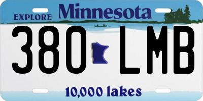 MN license plate 380LMB