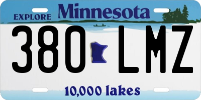 MN license plate 380LMZ