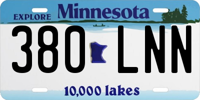 MN license plate 380LNN