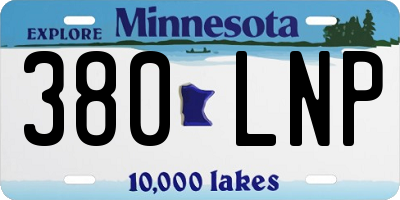 MN license plate 380LNP