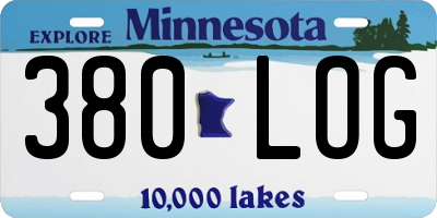 MN license plate 380LOG