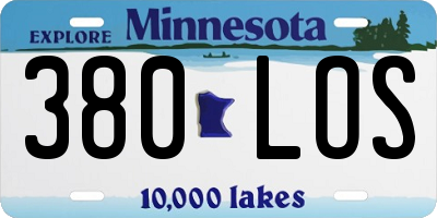 MN license plate 380LOS