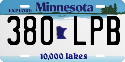 MN license plate 380LPB