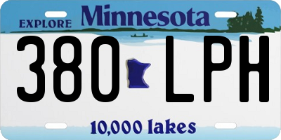 MN license plate 380LPH