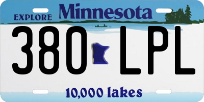 MN license plate 380LPL