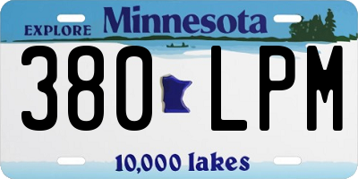 MN license plate 380LPM