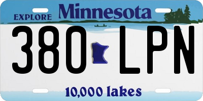 MN license plate 380LPN
