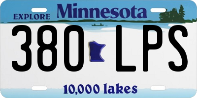 MN license plate 380LPS