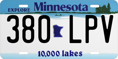 MN license plate 380LPV