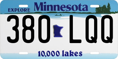 MN license plate 380LQQ