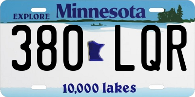 MN license plate 380LQR