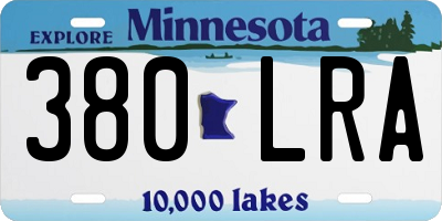 MN license plate 380LRA
