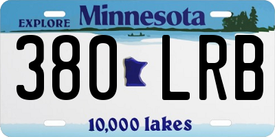 MN license plate 380LRB