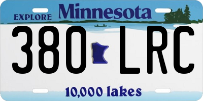 MN license plate 380LRC