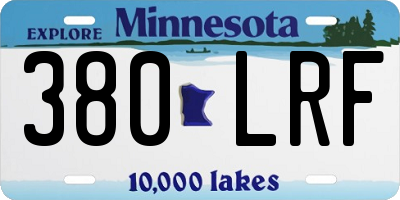 MN license plate 380LRF