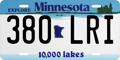 MN license plate 380LRI